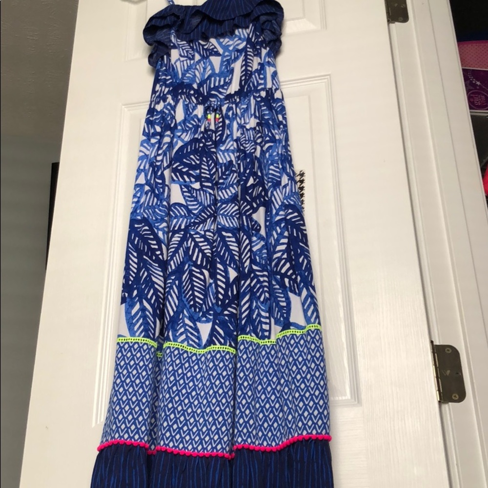 Spaghetti strapped batik maxi sundress
